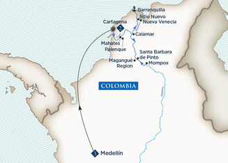 COLOMBIA: Magdalena River Cruise, Wonders of Colombia, 7 nights plus 2 nights in cartagena pre cruise